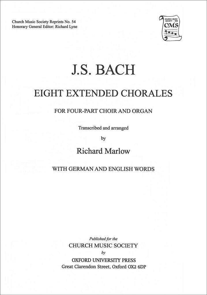 Eight Extended Bach Chorales : for four-part choir and organ