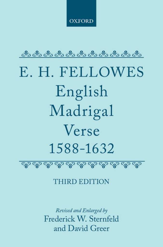 English Madrigal Verse 1588-1632 : 3rd Edition