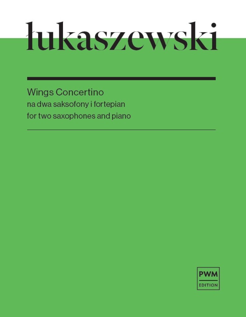 Wings Concertino : for two saxophones and piano