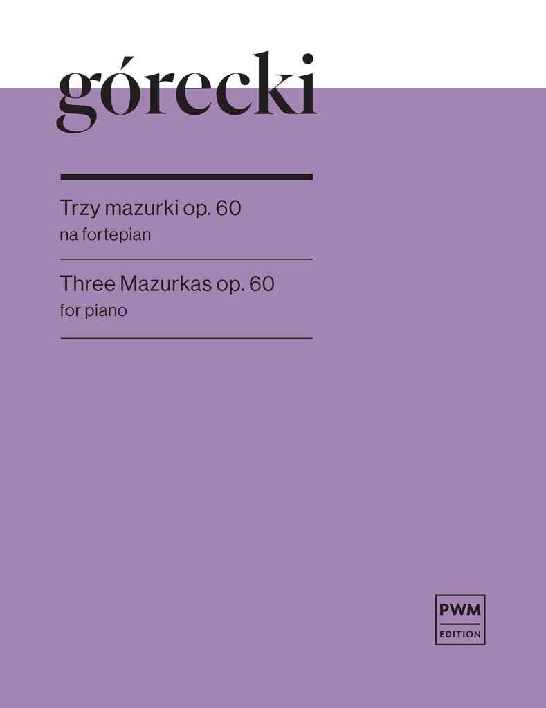 Three Mazurkas Op. 60 : for piano