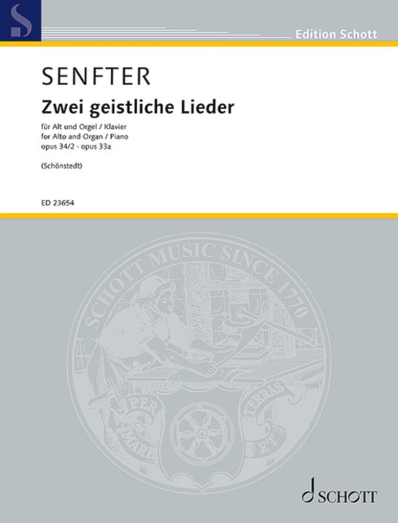 2 Geistliche Lieder opus 34 und opus 33a : Zur Ruh', zur Ruh' ihr müden Glieder / Wenn der Herr...