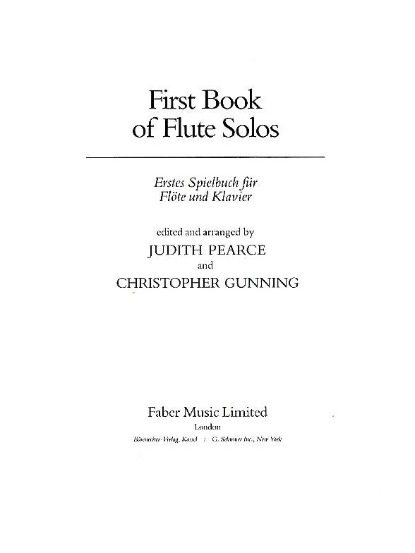 First Book Of Flute Solos (Flute Part)
