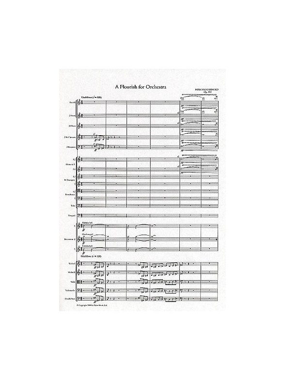 Malcolm Arnold: A Flourish For Orchestra Op.112 (Score)