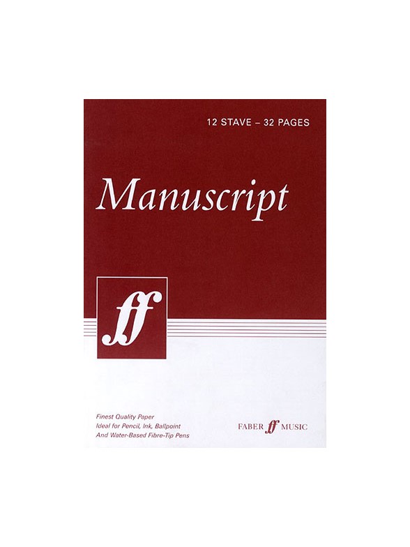 Faber Music Manuscript Paper: 12 Stave - 32 Pages - A4 - White