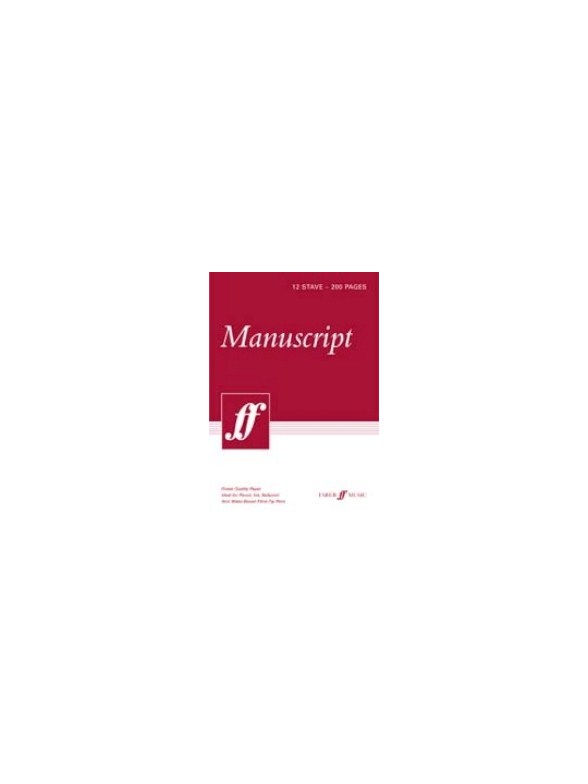 Manuscript Paper A4 12-Stave - 200 Pages White