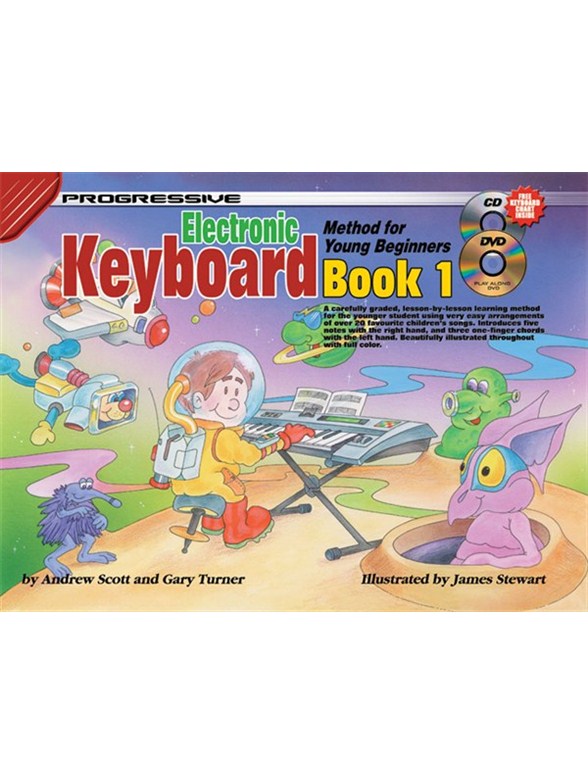 Progressive Keyboard Method For Young Beginners: Book 1 (Book/CD/DVD)
