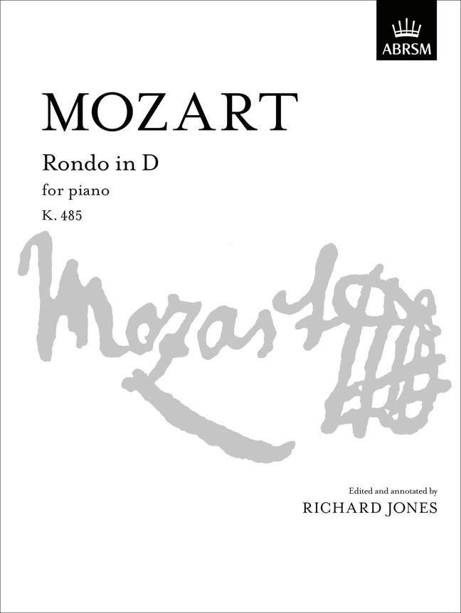 ABRSM MOZART WA RONDO IN D MAJOR K.485 PIANO SOLO BOOK