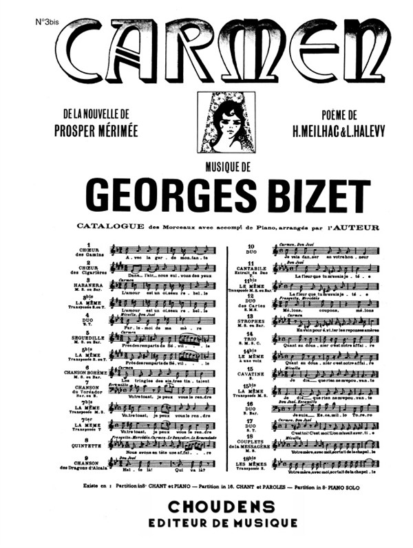 BIZET CARMEN N° 3BIS HABANERA L'AMOUR EST UN OISEAU REBELLE SOPRANO OU