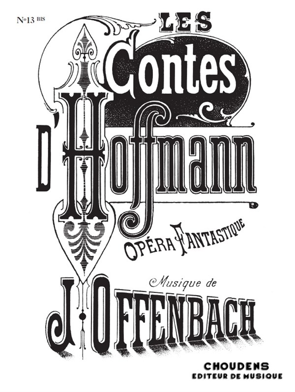 OFFENBACH CONTES D'HOFFMANN (LES) N° 13BIS BARCAROLLE À 2 VOIX BELLE N