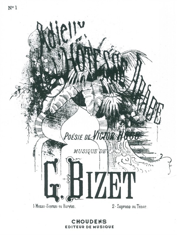 BIZET ADIEUX DE L'HÔTESSE ARABE (LES) N° 1 MEZZO OU BARYTON CHANT ET P