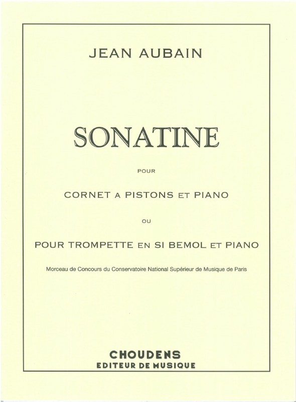 AUBAIN SONATINE CORNET ET PIANO