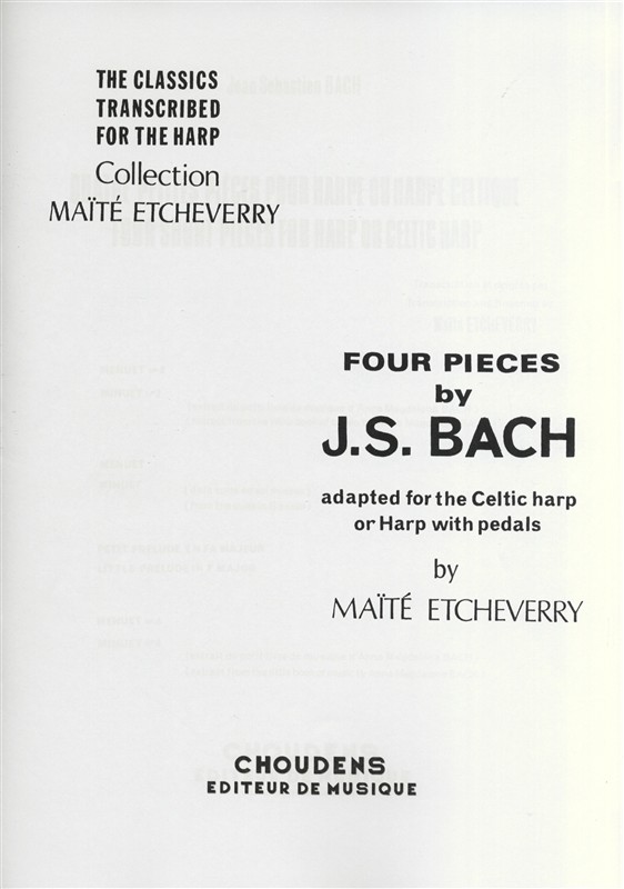 J.S. Bach: Four Pieces Adapted For The Celtic Harp/Harp With Pedals