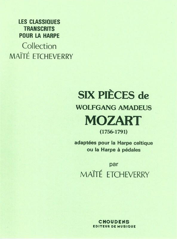 MOZART 6 PIÈCES HARPE CELTIQUE OU HARPE À PÉDALES