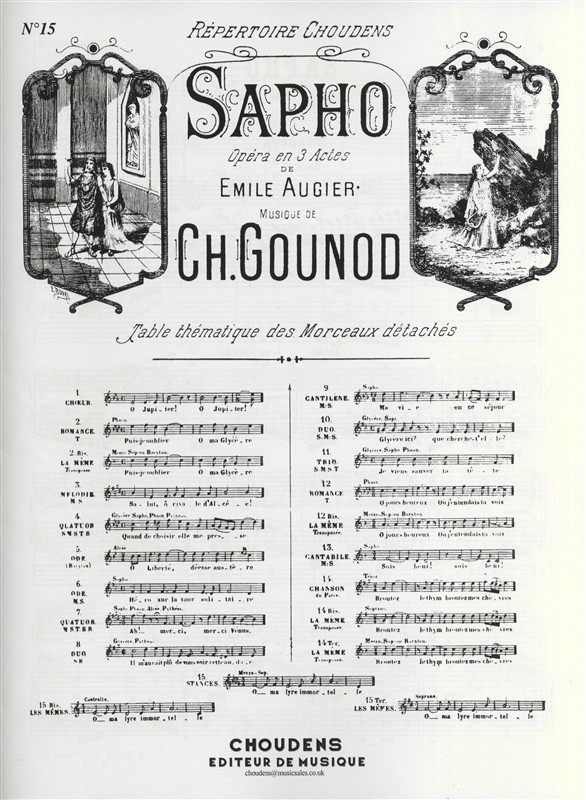 Charles Gounod/Emile Augier: Air De Sapho - No.15 Stances (Mezzo-Soprano)