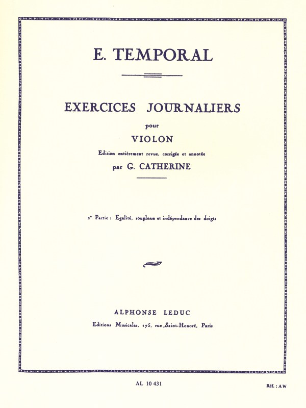 Temporal: Exercices journaliers Vol.2 (Violin solo)