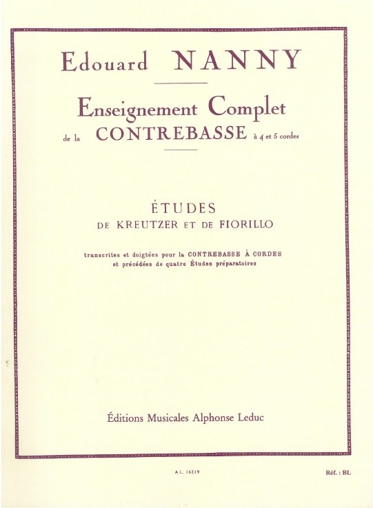 Edouard Nanny: Etudes de Kreutzer et de Fiorillo (Double Bass solo)