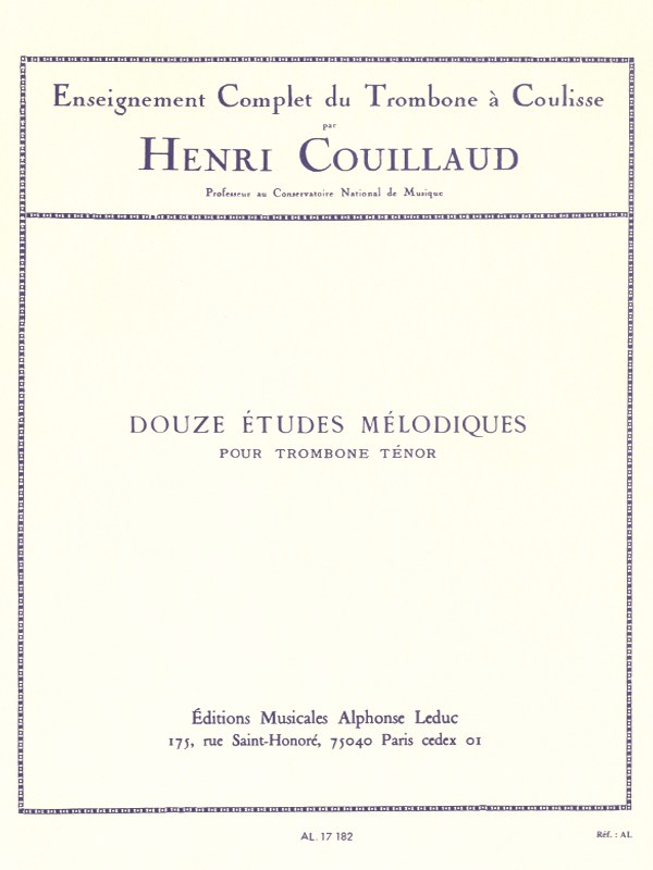 Henri Couillaud: 12 Etudes mélodiques (Trombone solo)