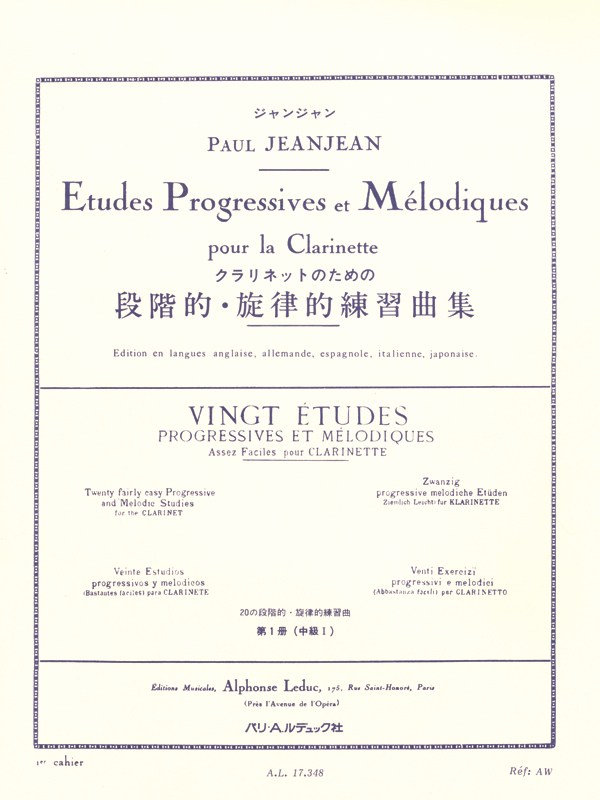Paul Jeanjean: Etudes progressives et mélodiques Vol.1 (Clarinet solo)