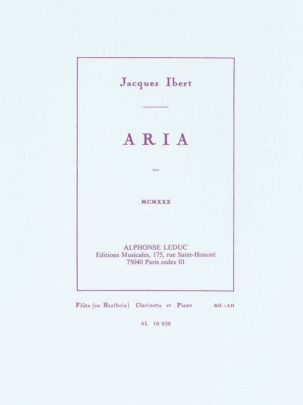 Jacques Ibert: Aria (Trio - Woodwind)