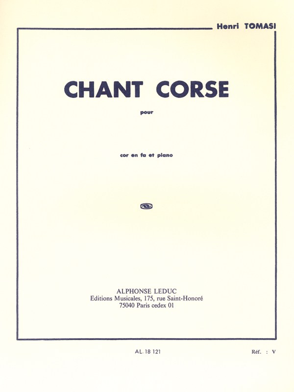 Henri Tomasi: Chant corse (Horn & Piano)