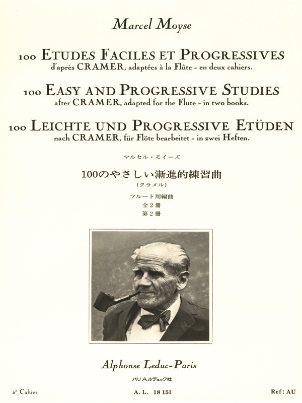 Marcel Moÿse: 100 Etudes faciles et progressives d'après Cramer Vol.2 (Flute solo)