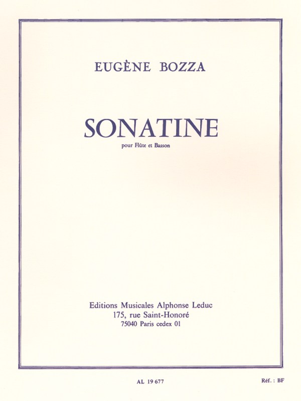 Eugène Bozza: Sonatine (Flute & Bassoon)