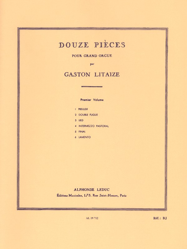 Gaston Litaize: 12 Pièces Vol.1 (Organ)