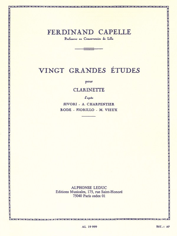 F. Capelle: 20 Grandes Etudes Vol.1 (Clarinet solo)