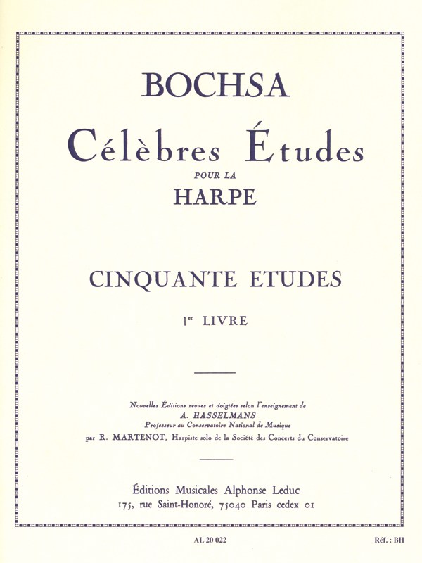 Robert Nicholas Charles Bochsa: 50 Etudes Op.34 Vol.1 (Harp Solo)