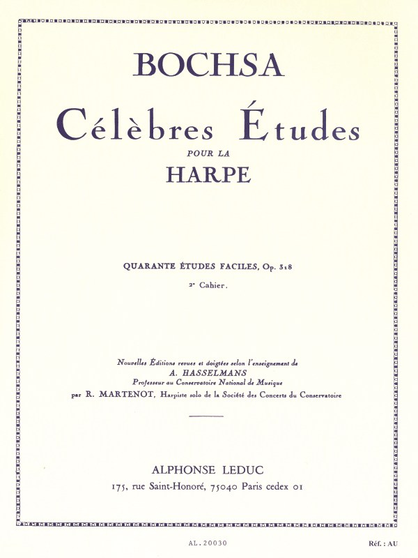Robert Nicholas Charles Bochsa: 40 Etudes faciles Op.318, Vol.2 (Harp solo)