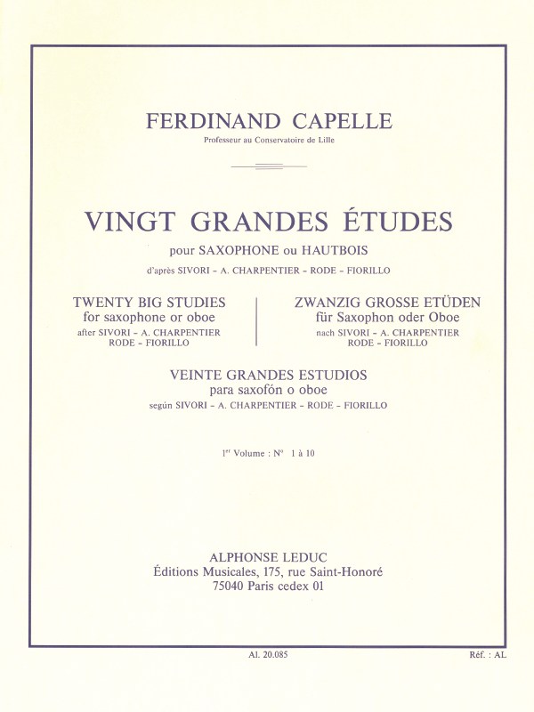 F. Capelle: 20 Grandes Etudes Vol.1 (Oboe solo)