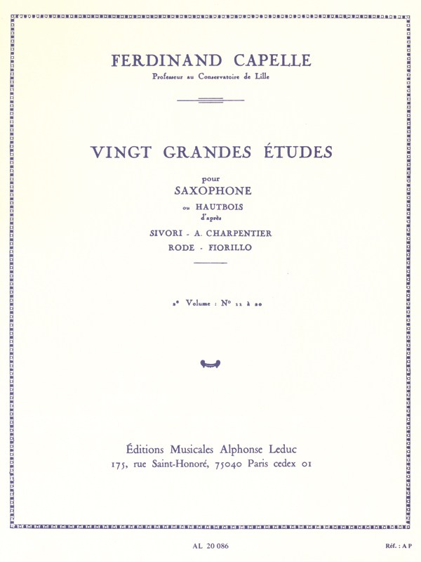 F. Capelle: 20 Grandes Etudes Vol.2 (Oboe solo)