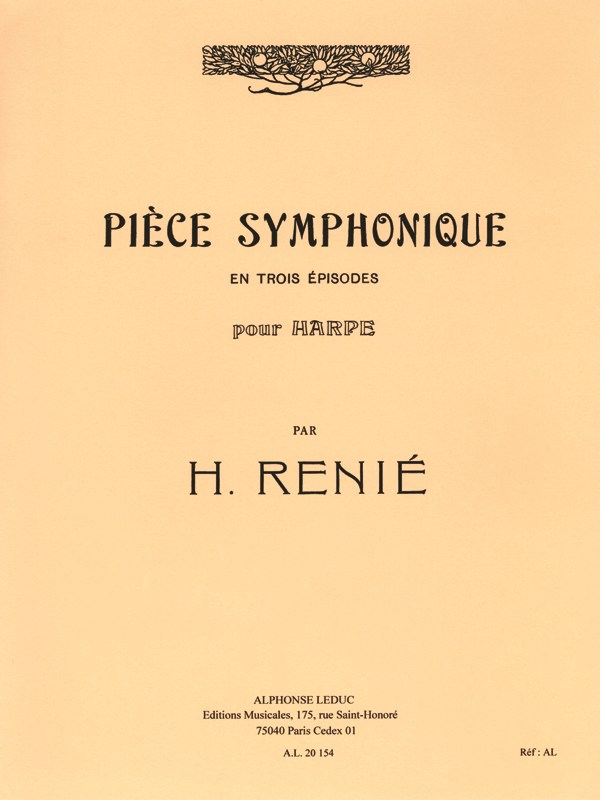 Renie Piece Symphonique En 3 Episodes Harp Book
