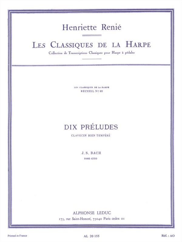 Johann Sebastian Bach: Dix Preludes - Harp