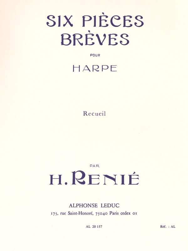 Henriette Renié: 6 Pièces brèves (Harp solo)