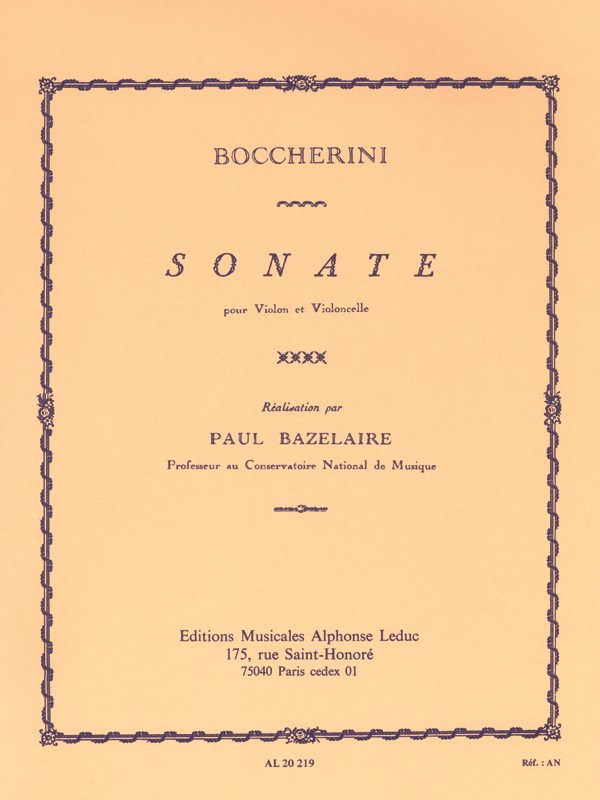Luigi Boccherini: Sonata (Violin & Cello)