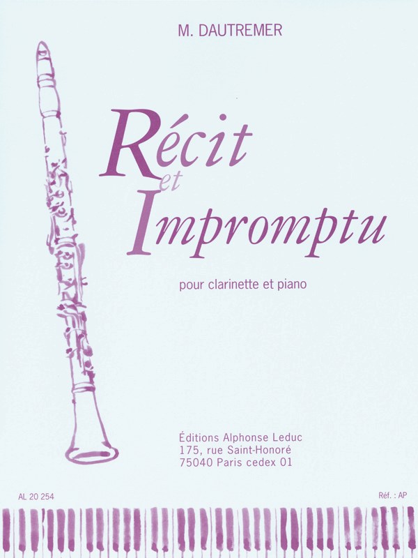 Marcel Dautremer: Réçit et Impromptu, d'après 'Pages d'Exil' (Clarinet & Piano)