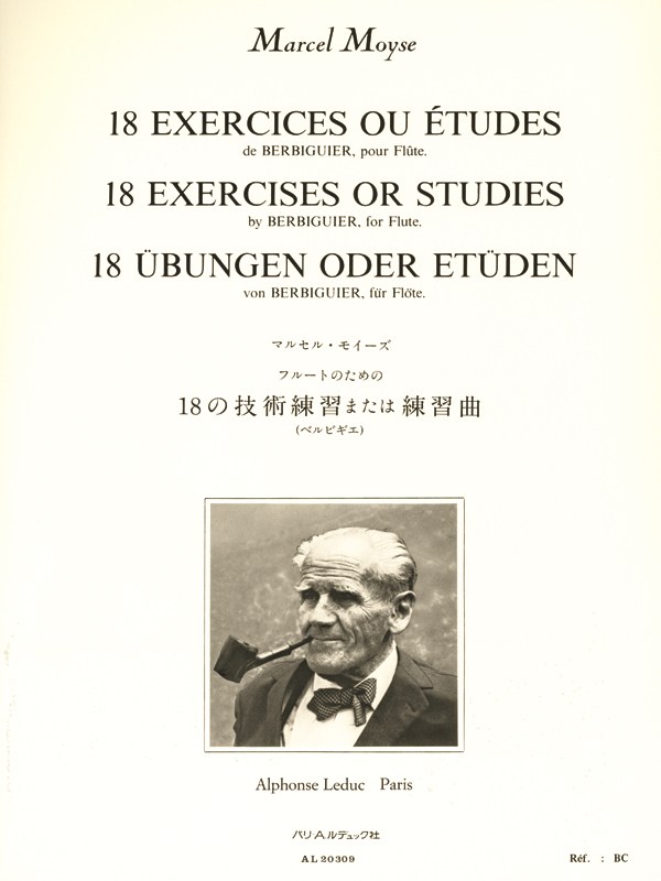 Marcel Moÿse: 18 Exercices ou Etudes de Berbiguier (Flute solo)