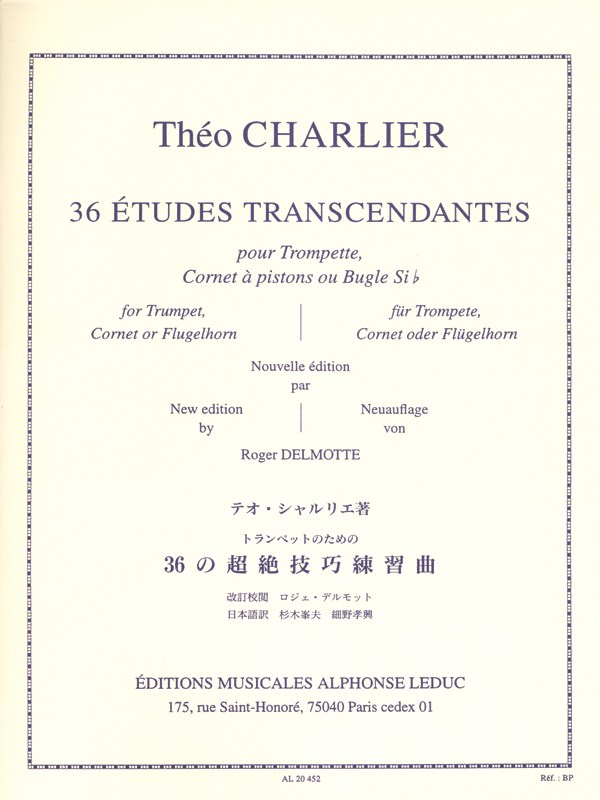 Theo Charlier: 36 Etudes Transcendantes (Trumpet solo)
