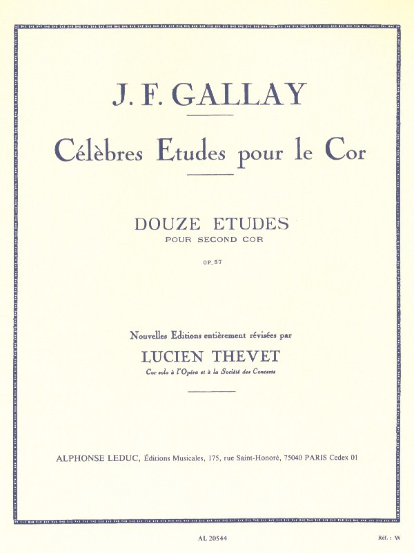 Jacques François Gallay: 12 Etudes pour 2ème Cor Op.57 (Horn solo)