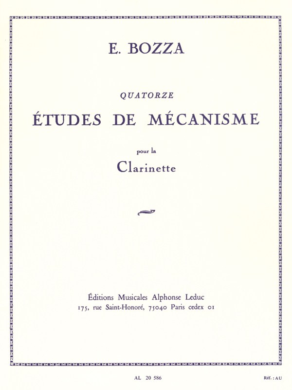 Eugène Bozza: 14 Etudes de Mécanisme (Clarinet solo)