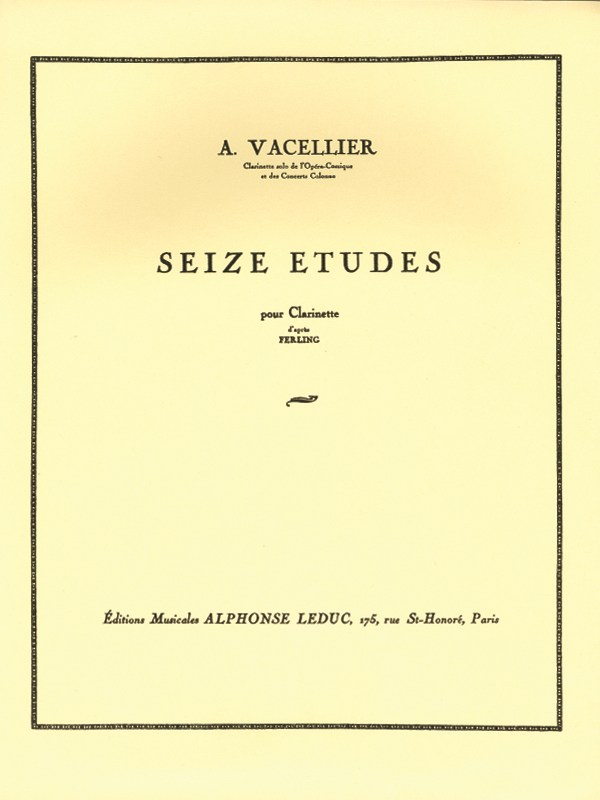 Franz Wilhelm Ferling: 16 Etudes (Clarinet solo)