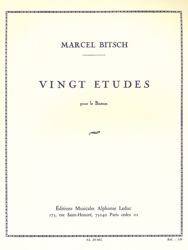 Marcel Bitsch: Vingt Etudes (Bassoon)