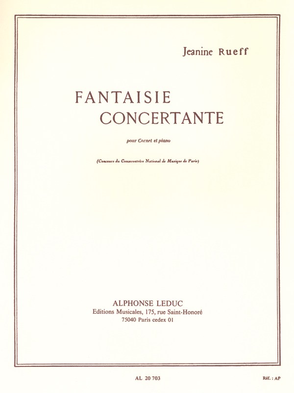 Jeanine Rueff: Fantaisie concertante (Bb) (Trumpet & Piano)