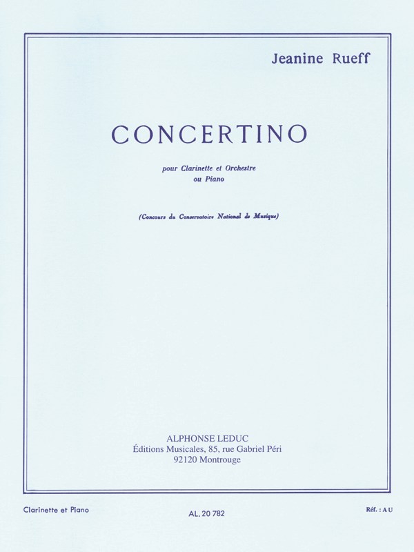 Jeanine Rueff: Concertino Op.15 (Clarinet & Piano)
