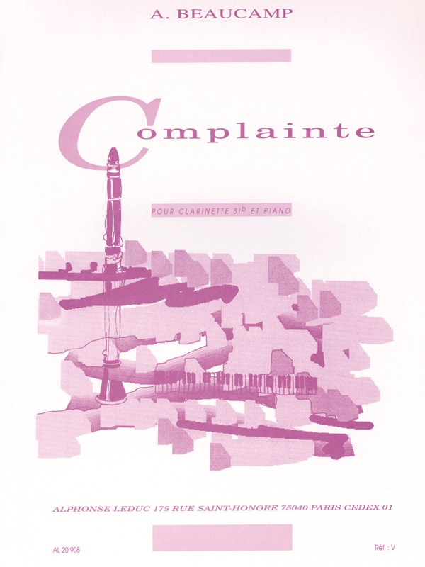 Albert Beaucamp: Complainte (Clarinet & Piano)