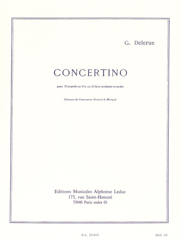 Georges Delerue: Concertino (Trumpet & Piano)