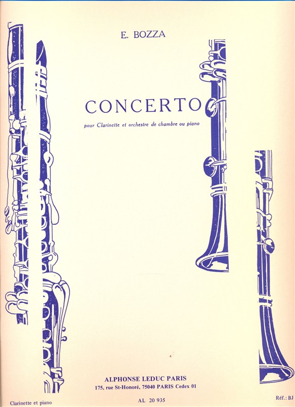 Eugène Bozza: Concerto (Clarinet & Piano)