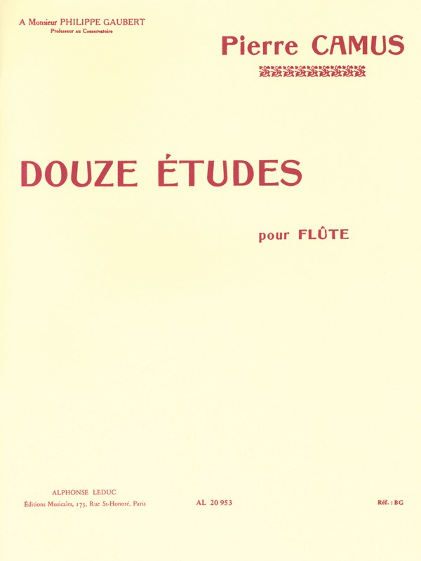 Pierre Camus: 12 Etudes (Flute solo)