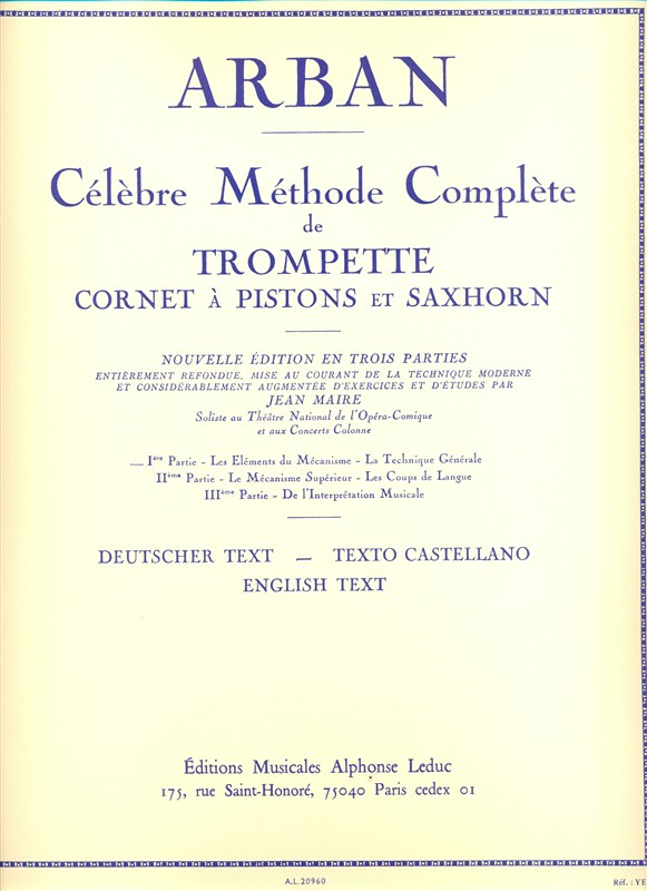 Célèbre Méthode complète de trompette, cornet à pistons et saxhorn (vol.1)